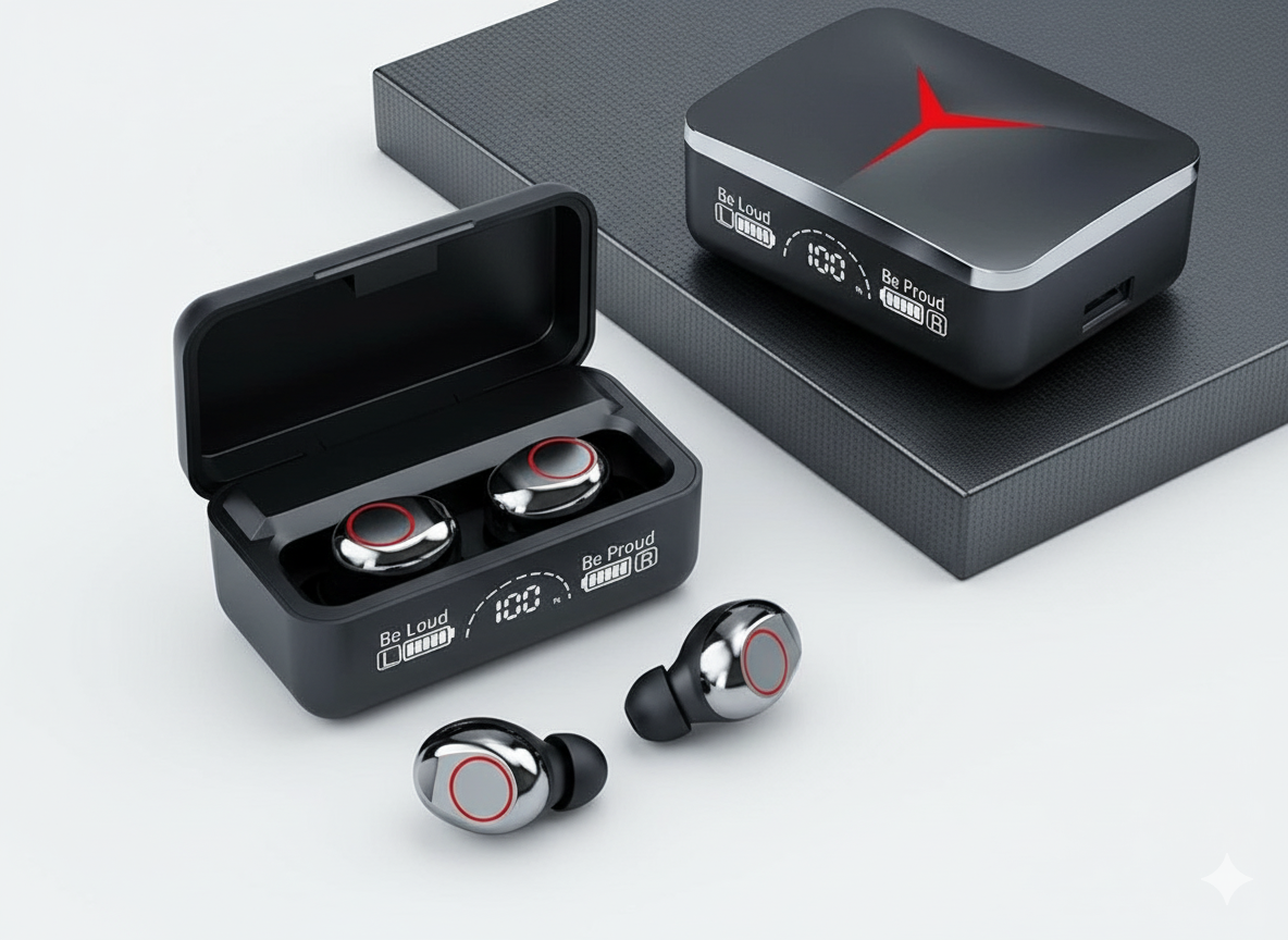 tws m90 pro gaming: earphone bluetooth 5.3 low latency & led display tws m90 pro gaming: earphone bluetooth 5.3 low latency & led display