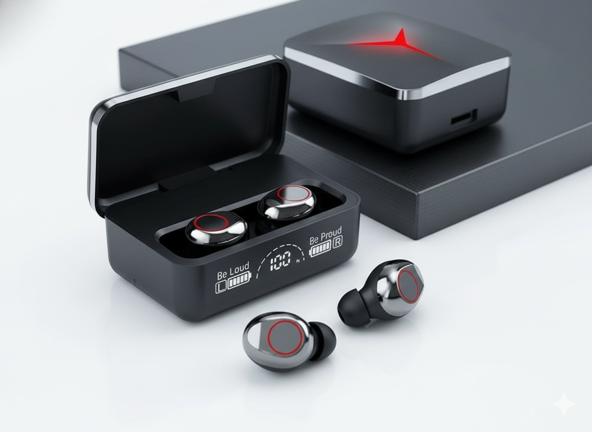 tws m90 pro gaming: earphone bluetooth 5.3 low latency & led display tws m90 pro gaming: earphone bluetooth 5.3 low latency & led display